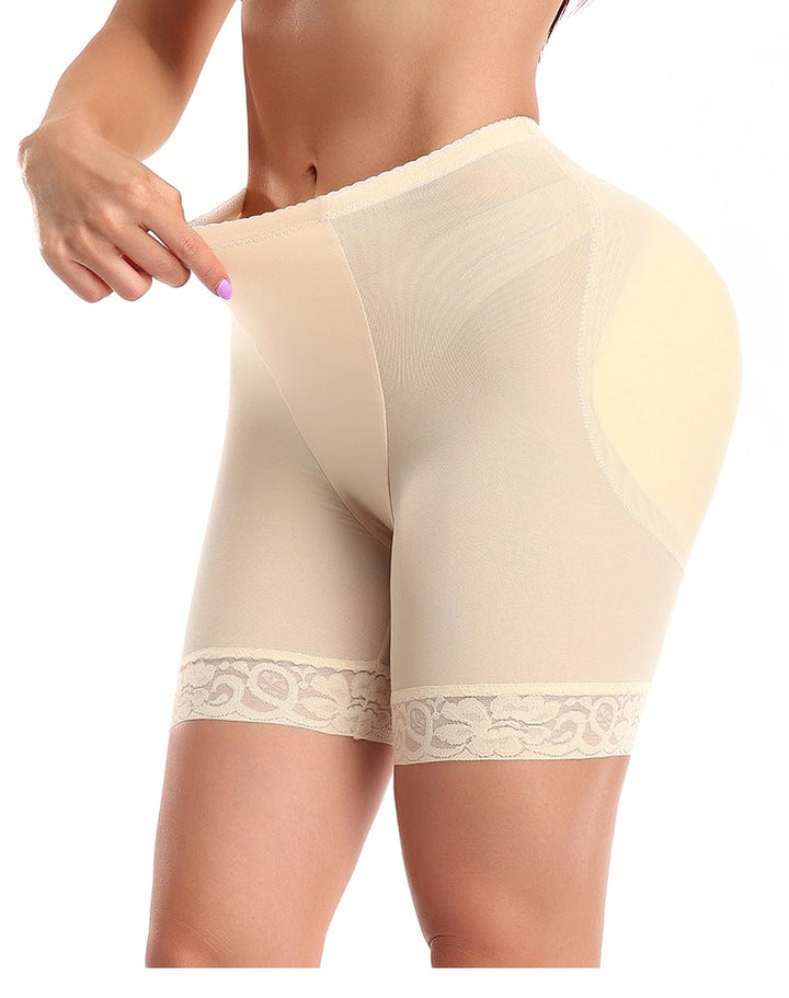 Valantomode | Lace High-Waist Bum Lifter Shaper Shorts with Hip Padding
