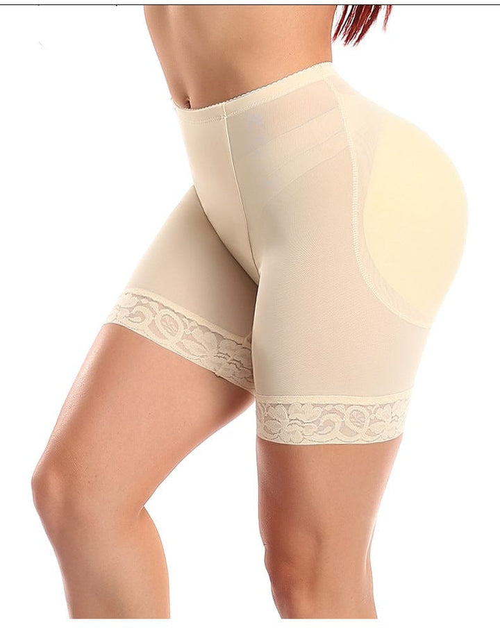 Valantomode | Lace High-Waist Bum Lifter Shaper Shorts with Hip Padding