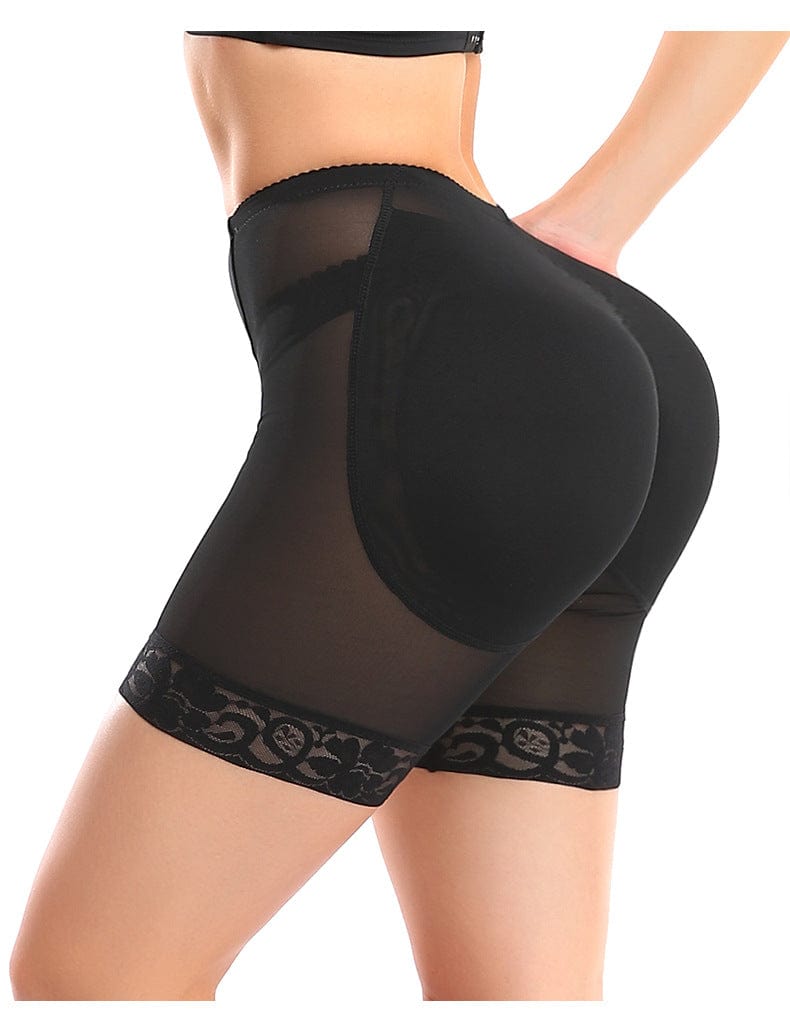 Valantomode | Lace High-Waist Bum Lifter Shaper Shorts with Hip Padding