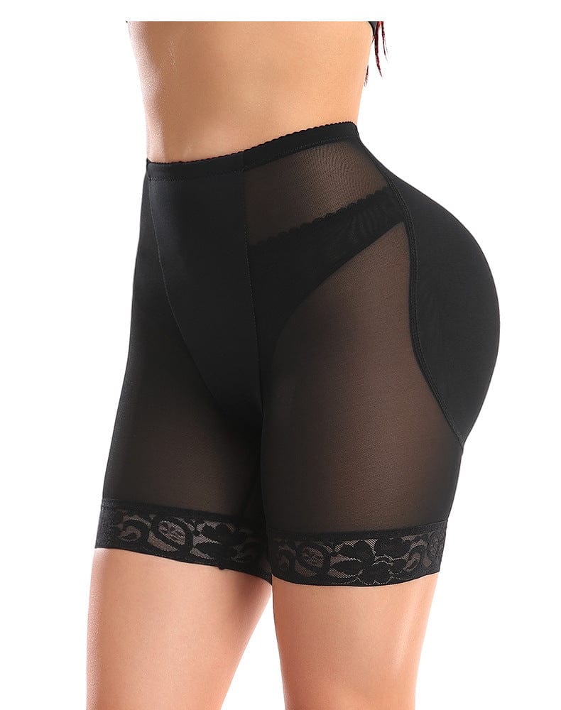 Valantomode | Lace High-Waist Bum Lifter Shaper Shorts with Hip Padding