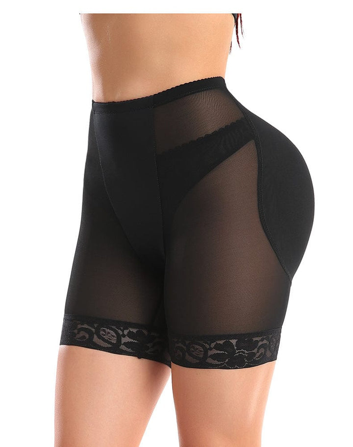 Valantomode | Lace High-Waist Bum Lifter Shaper Shorts with Hip Padding