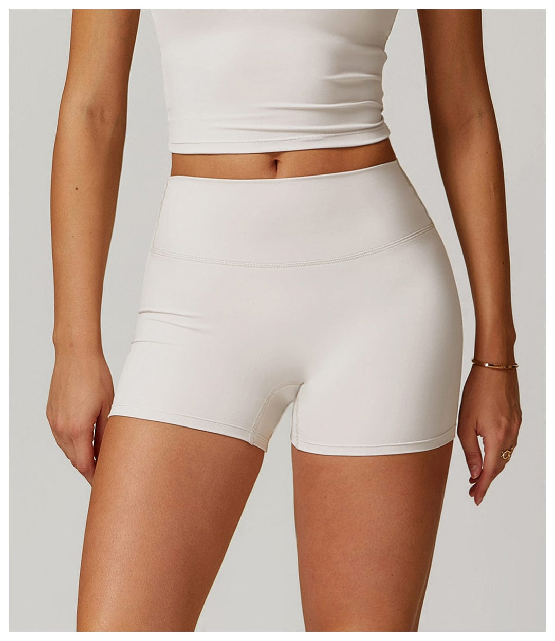 Valantomode | High-Waisted Seamless Fitness Shorts for Women - Booty-Lifting, Squat-Proof Workout Shorts