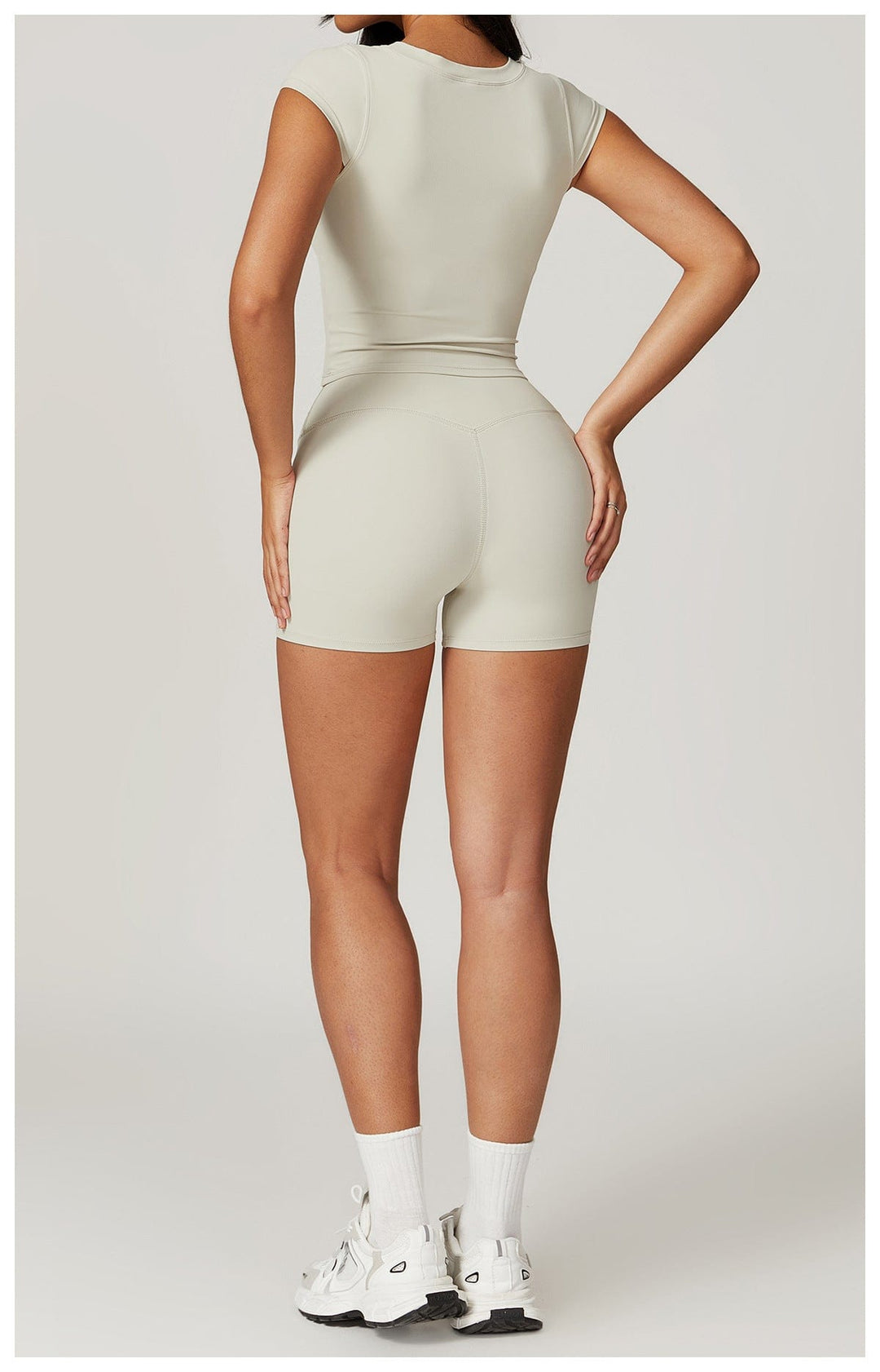 Valantomode | High-Waisted Seamless Fitness Shorts for Women - Booty-Lifting, Squat-Proof Workout Shorts