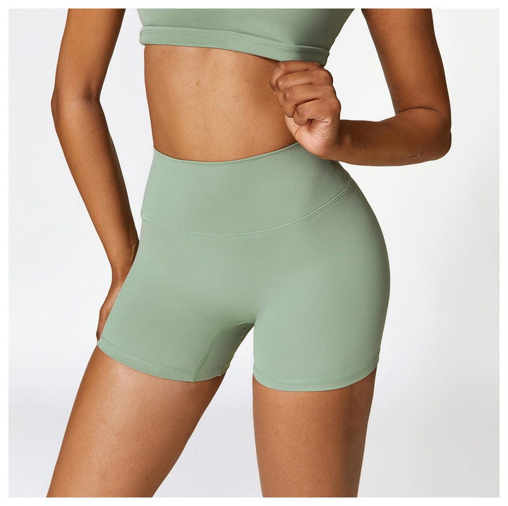 Valantomode | High-Waisted Seamless Fitness Shorts for Women - Booty-Lifting, Squat-Proof Workout Shorts