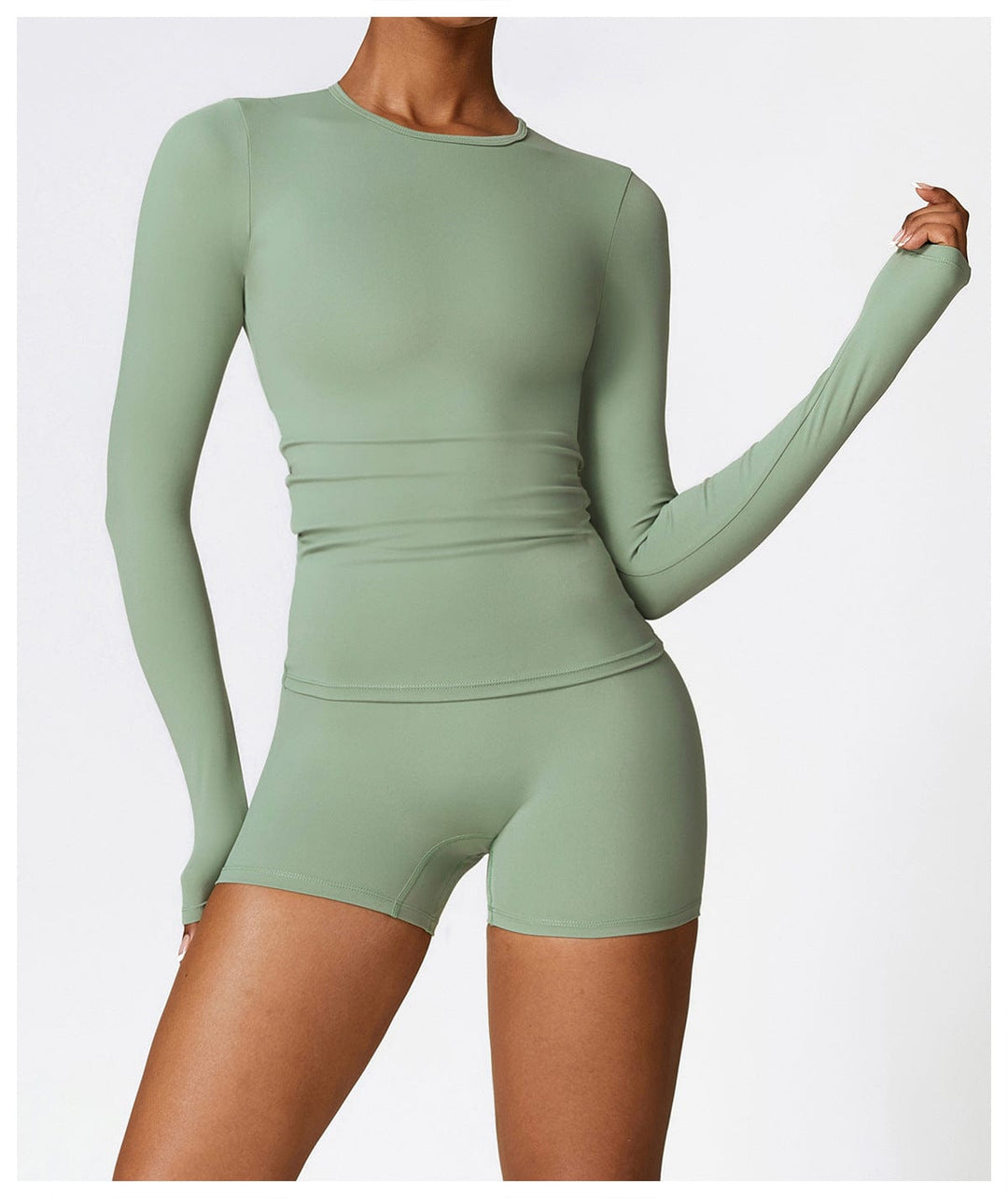 Valantomode | High-Waisted Seamless Fitness Shorts for Women - Booty-Lifting, Squat-Proof Workout Shorts