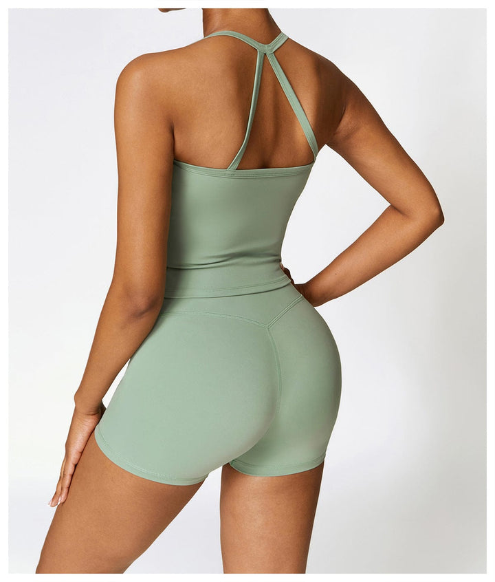 Valantomode | High-Waisted Seamless Fitness Shorts for Women - Booty-Lifting, Squat-Proof Workout Shorts