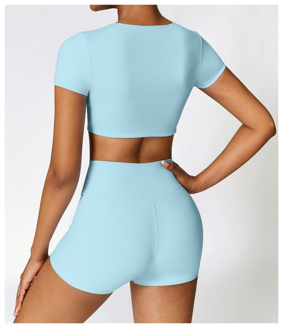 Valantomode | High-Waisted Seamless Fitness Shorts for Women - Booty-Lifting, Squat-Proof Workout Shorts