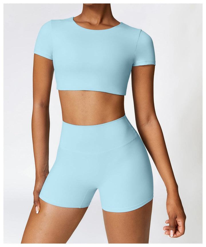Valantomode | High-Waisted Seamless Fitness Shorts for Women - Booty-Lifting, Squat-Proof Workout Shorts
