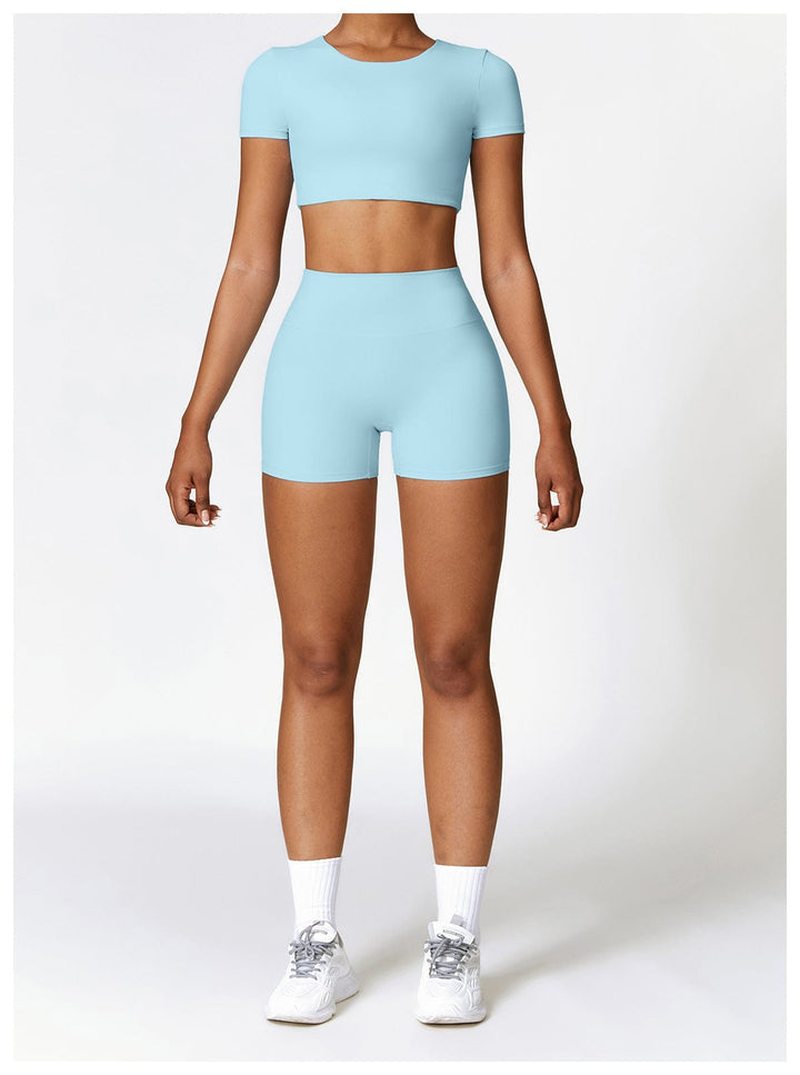 Valantomode | High-Waisted Seamless Fitness Shorts for Women - Booty-Lifting, Squat-Proof Workout Shorts