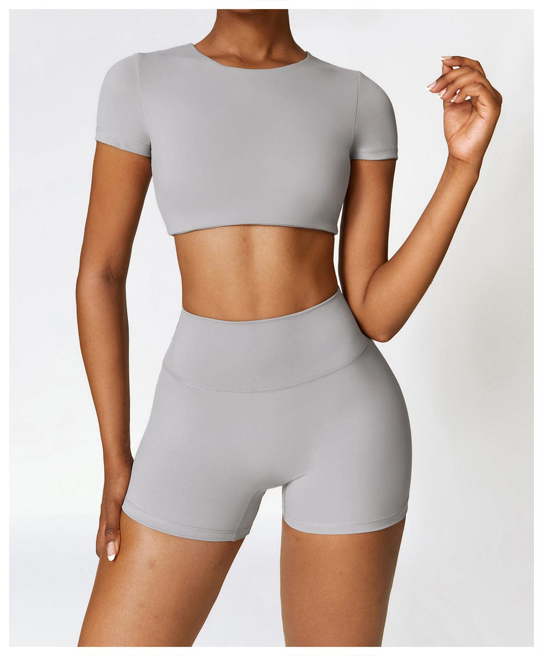 Valantomode | High-Waisted Seamless Fitness Shorts for Women - Booty-Lifting, Squat-Proof Workout Shorts