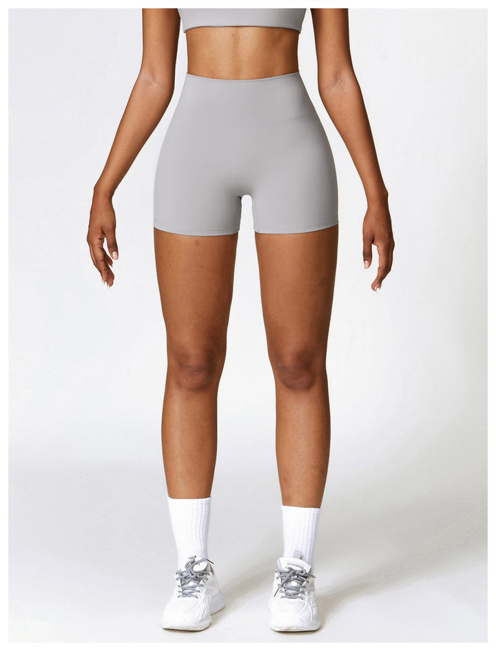 Valantomode | High-Waisted Seamless Fitness Shorts for Women - Booty-Lifting, Squat-Proof Workout Shorts