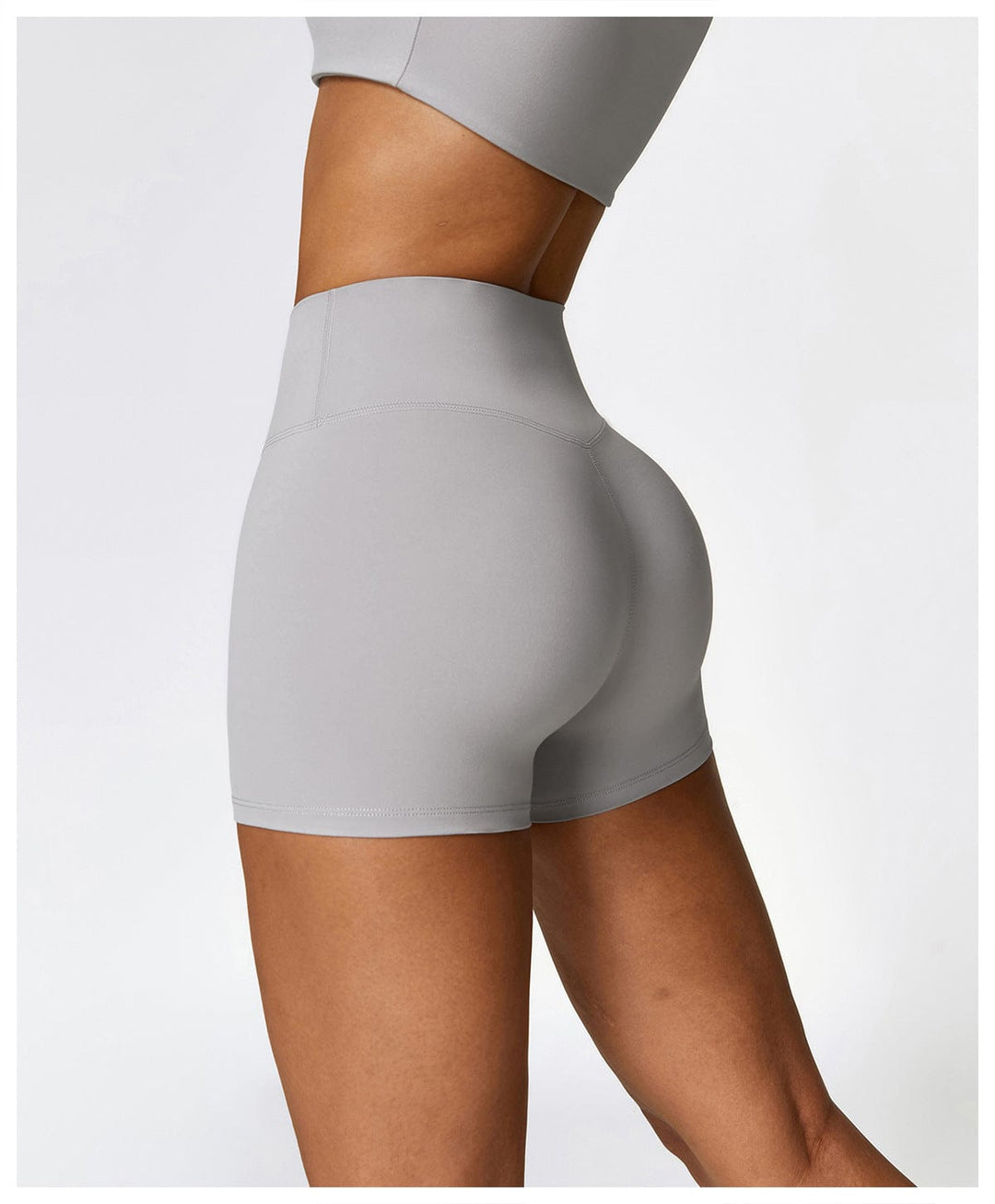Valantomode | High-Waisted Seamless Fitness Shorts for Women - Booty-Lifting, Squat-Proof Workout Shorts