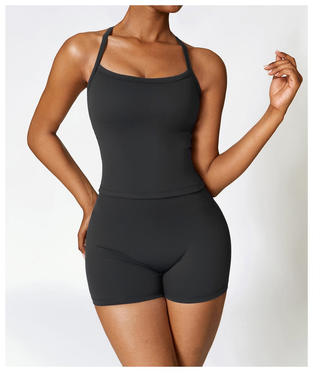Valantomode | High-Waisted Seamless Fitness Shorts for Women - Booty-Lifting, Squat-Proof Workout Shorts