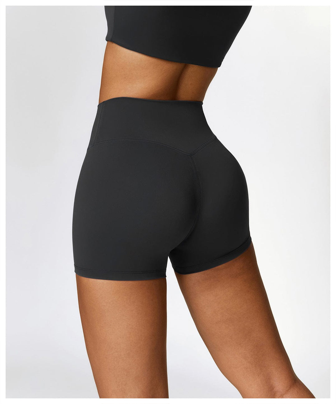 Valantomode | High-Waisted Seamless Fitness Shorts for Women - Booty-Lifting, Squat-Proof Workout Shorts