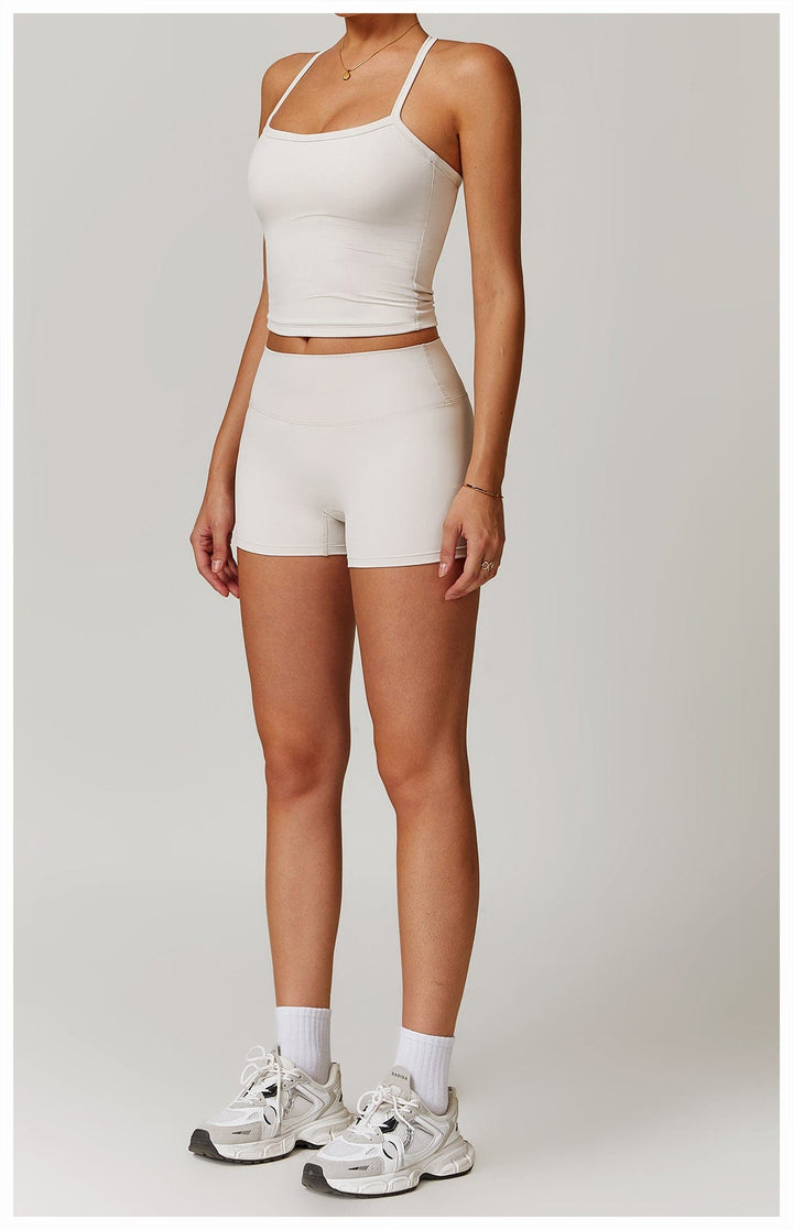 Valantomode | High-Waisted Seamless Fitness Shorts for Women - Booty-Lifting, Squat-Proof Workout Shorts
