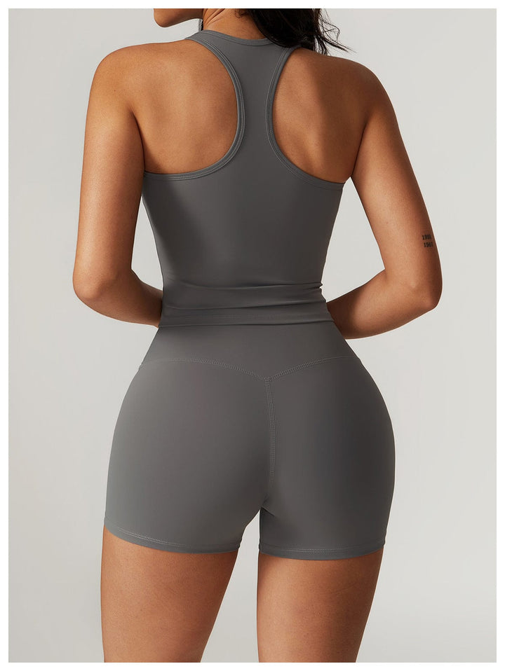 Valantomode | High-Waisted Seamless Fitness Shorts for Women - Booty-Lifting, Squat-Proof Workout Shorts
