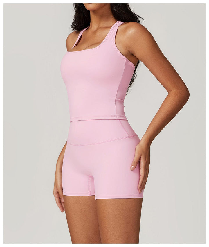 Valantomode | High-Waisted Seamless Fitness Shorts for Women - Booty-Lifting, Squat-Proof Workout Shorts