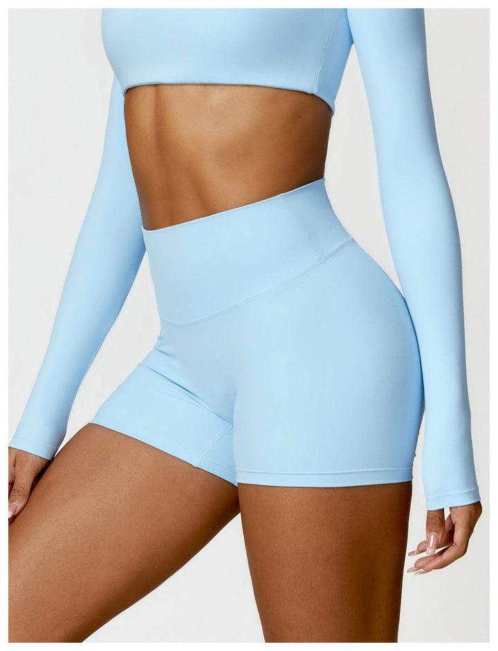 Valantomode | Women's High Waist Hip-Lifting Activewear Shorts for Gym and Sports