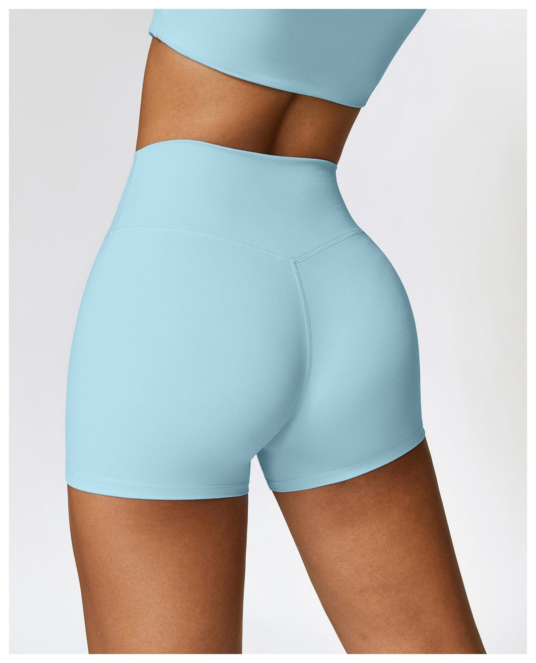 Valantomode | High-Waisted Seamless Fitness Shorts for Women - Booty-Lifting, Squat-Proof Workout Shorts