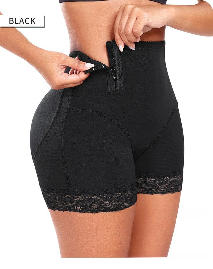 Valantomode | Lace Waist Trainer Shaper Shorts with Side Buckle Fastening