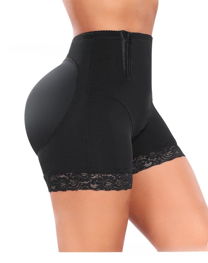 Valantomode | Lace Waist Trainer Shaper Shorts with Side Buckle Fastening