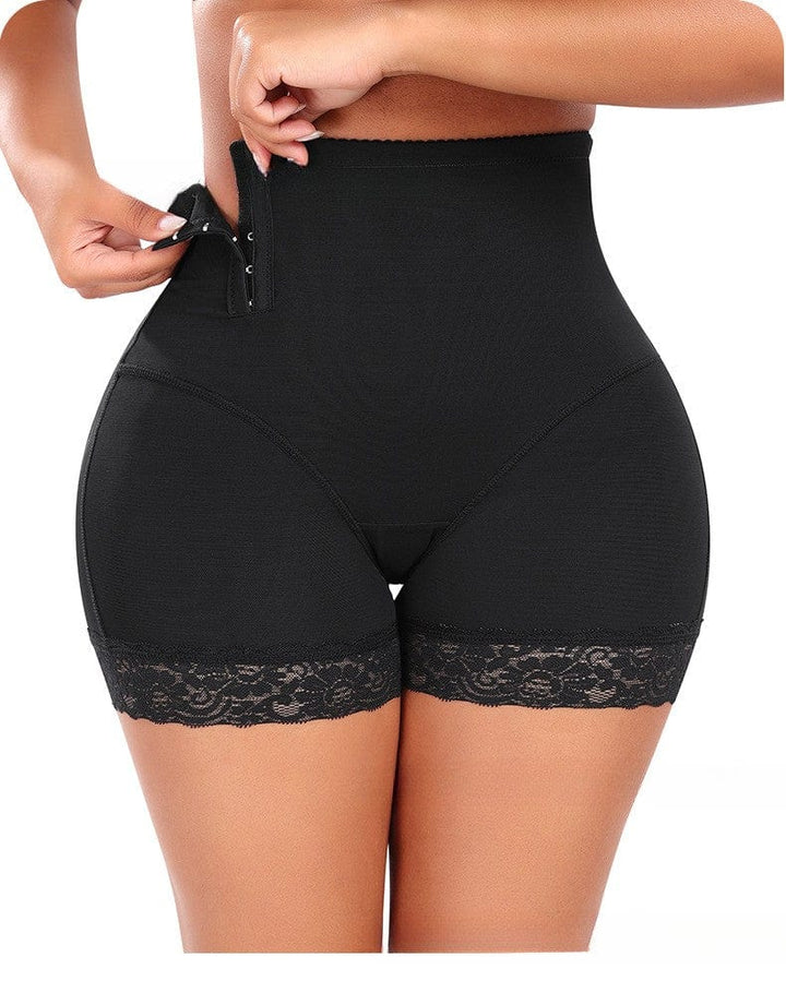 Valantomode | Lace Waist Trainer Shaper Shorts with Side Buckle Fastening