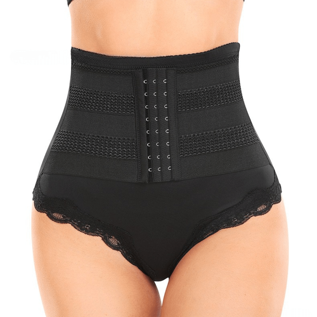 Valantomode | High Waist Lace Shaping Briefs for Women - Corset Style Trainer