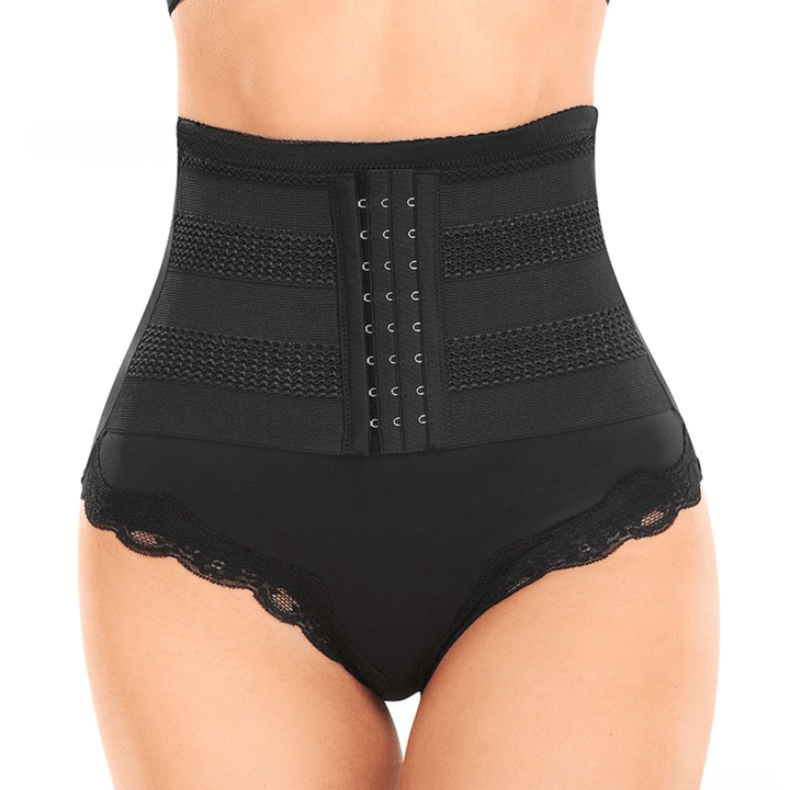 Valantomode | High Waist Lace Shaping Briefs for Women - Corset Style Trainer