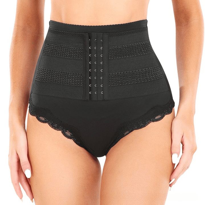 Valantomode | High Waist Lace Shaping Briefs for Women - Corset Style Trainer