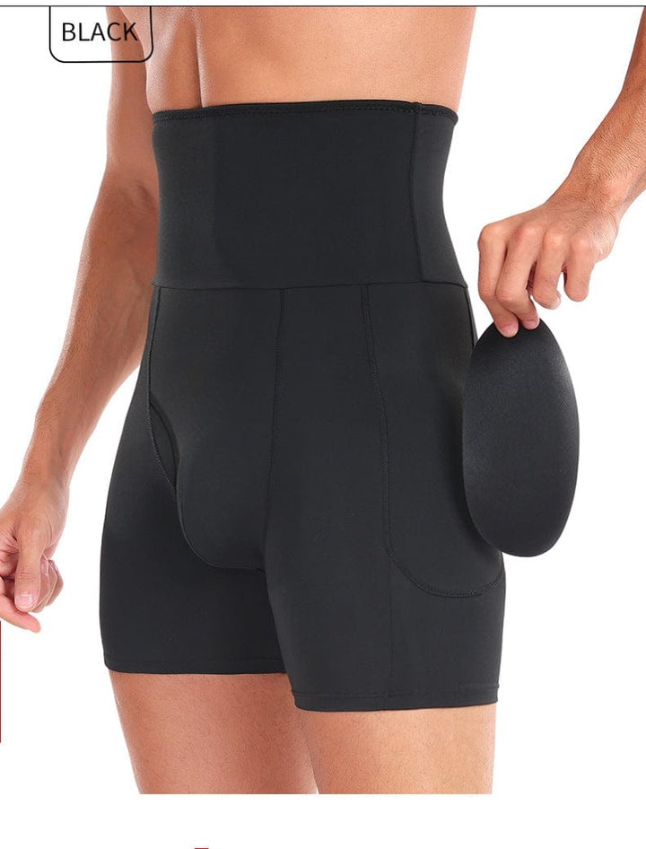 Valantomode | Men's High-Waisted Compression Shorts for Tummy Control and Hip Enhancement