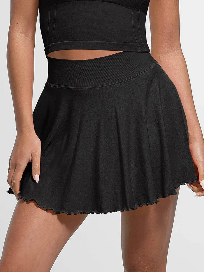 Valantomode | Women's Tennis Skirt with Built-In Shorts and Pockets for Active Wear