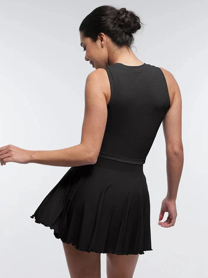 Valantomode | Women's Tennis Skirt with Built-In Shorts and Pockets for Active Wear