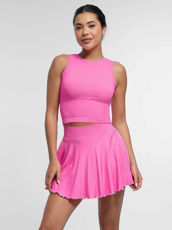 Valantomode | Women's Tennis Skirt with Built-In Shorts and Pockets for Active Wear