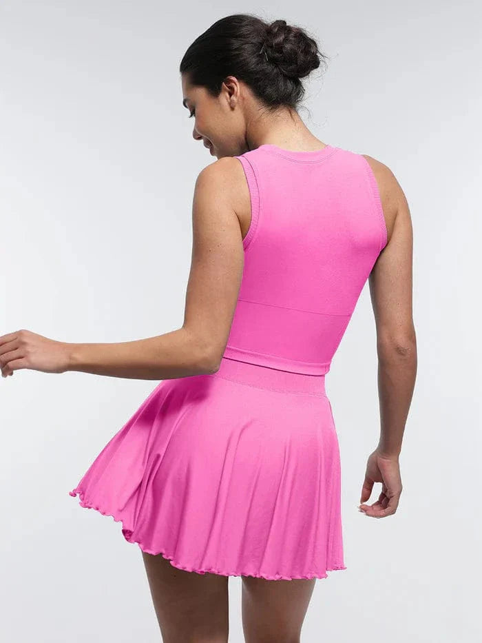 Valantomode | Women's Tennis Skirt with Built-In Shorts and Pockets for Active Wear
