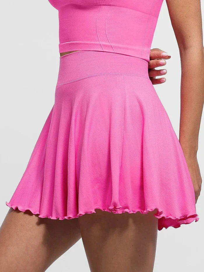 Valantomode | Women's Tennis Skirt with Built-In Shorts and Pockets for Active Wear