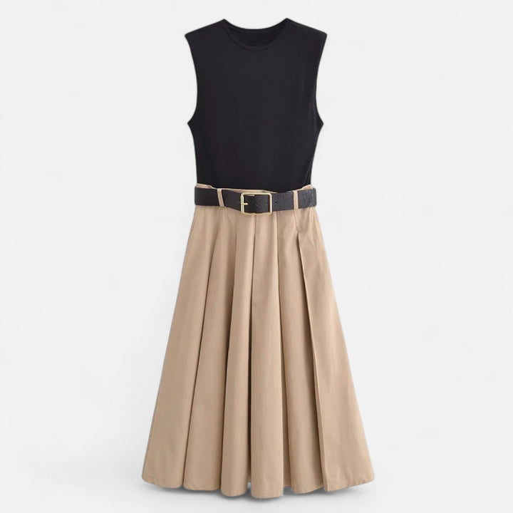 Valantomode | Women’s Knitted Midi Dress with belt