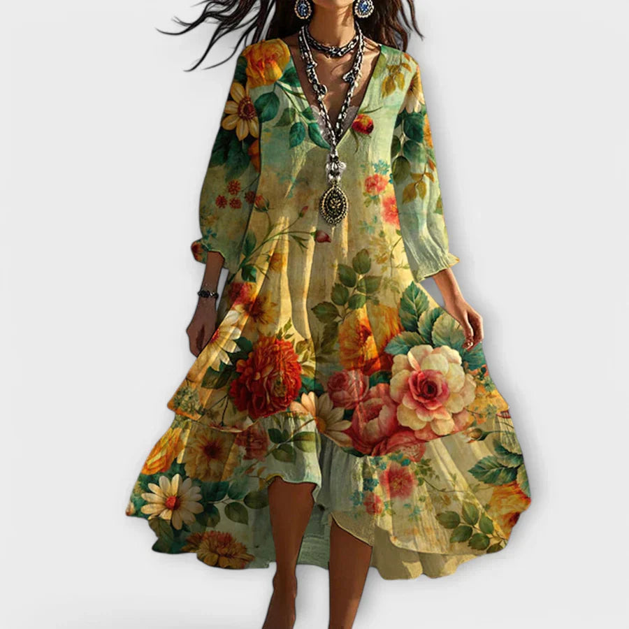Valantomode | Effortless Bohemian Style Dress for Casual Days