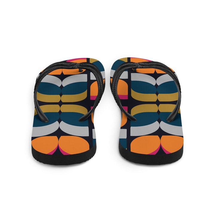 Valantomode | Women's Flip-Flops - Retro Citrus Print Beach Sandals