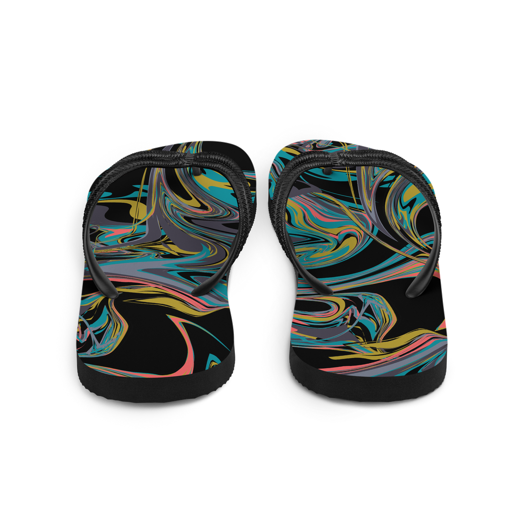 Valantomode | Women's Electric Swirl Beach Flip-Flops