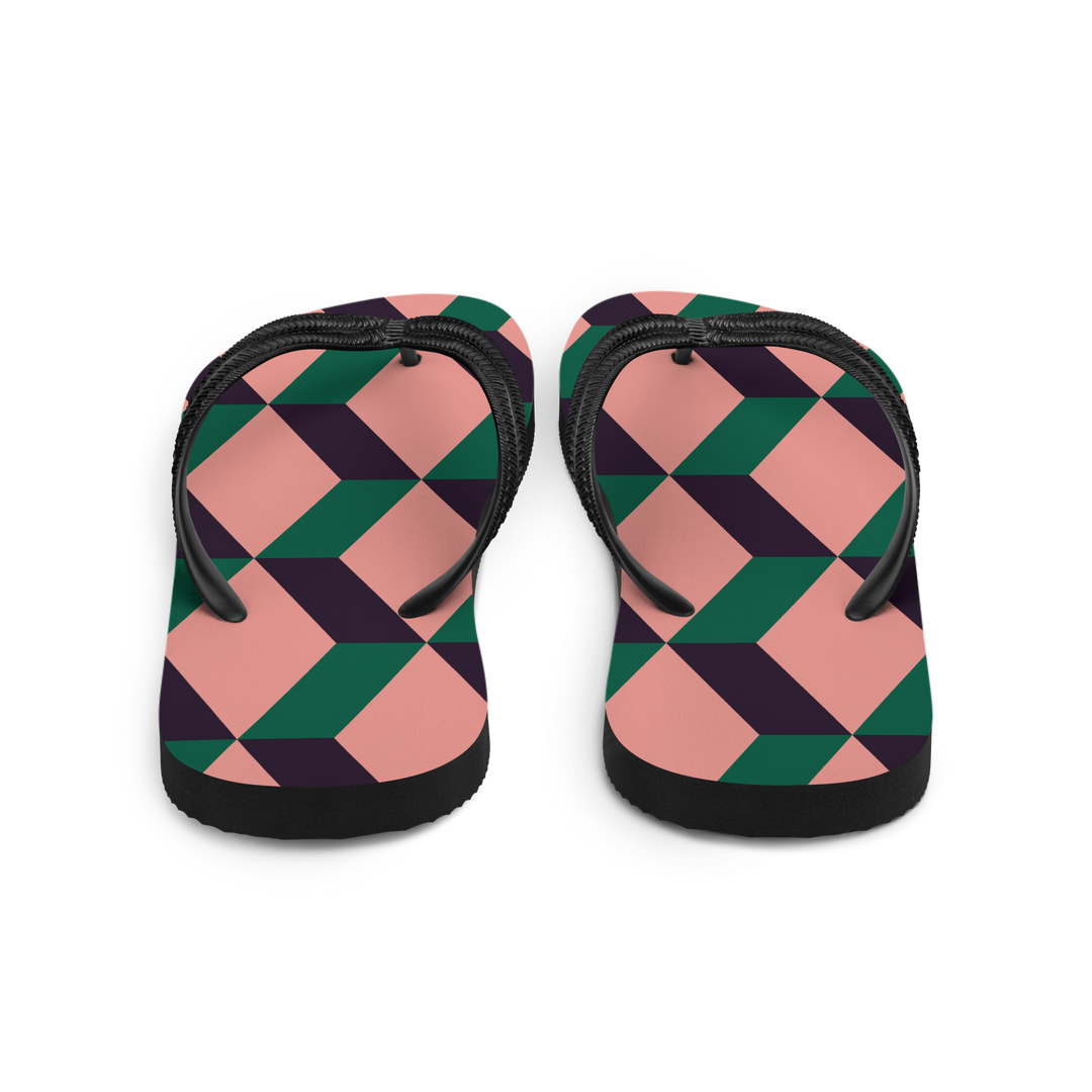 Valantomode | Women's Geometric Flip-Flops - Beach Comfort Sandals