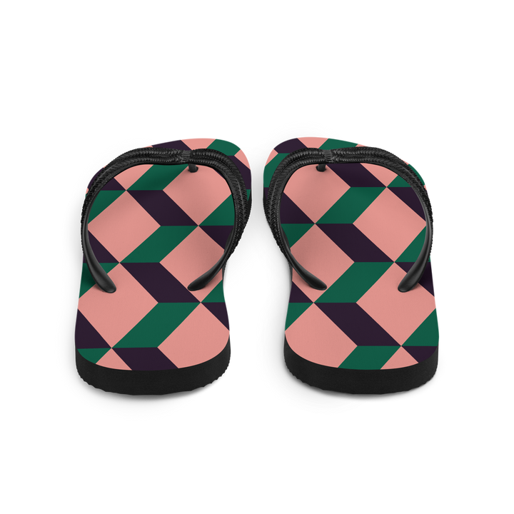 Valantomode | Women's Geometric Flip-Flops - Beach Comfort Sandals