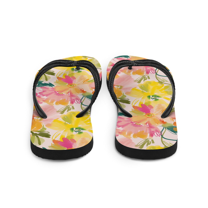 Valantomode | Women's Blossom Joy Floral Beach Flip-Flops