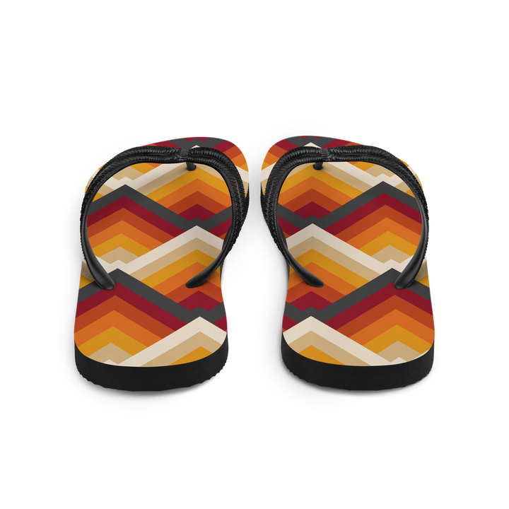 Valantomode | Women's Flip-Flops - Sunset Chevron Beach Sandals