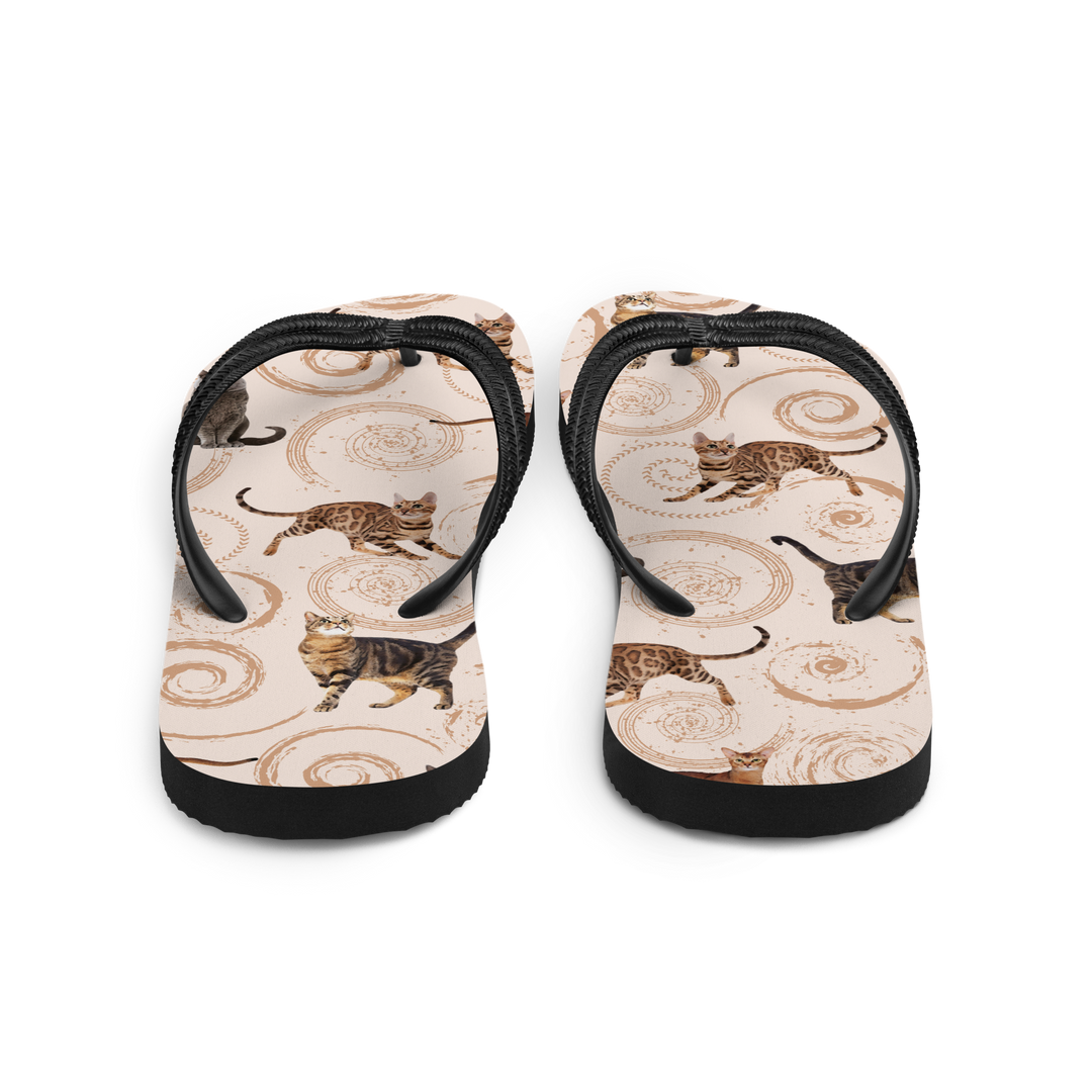 Valantomode | Women's Flip-Flops - Whisker Swirl Beach Sandals