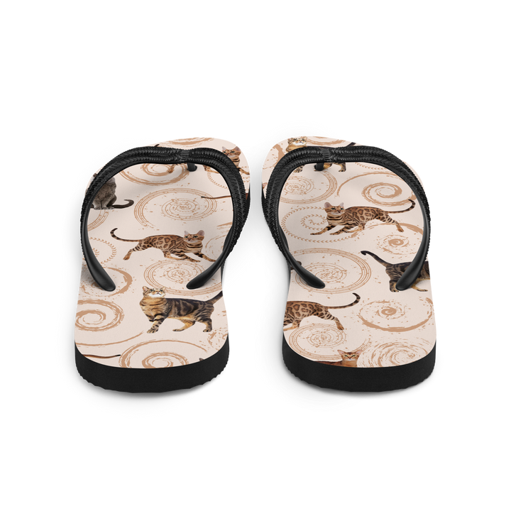 Valantomode | Women's Flip-Flops - Whisker Swirl Beach Sandals