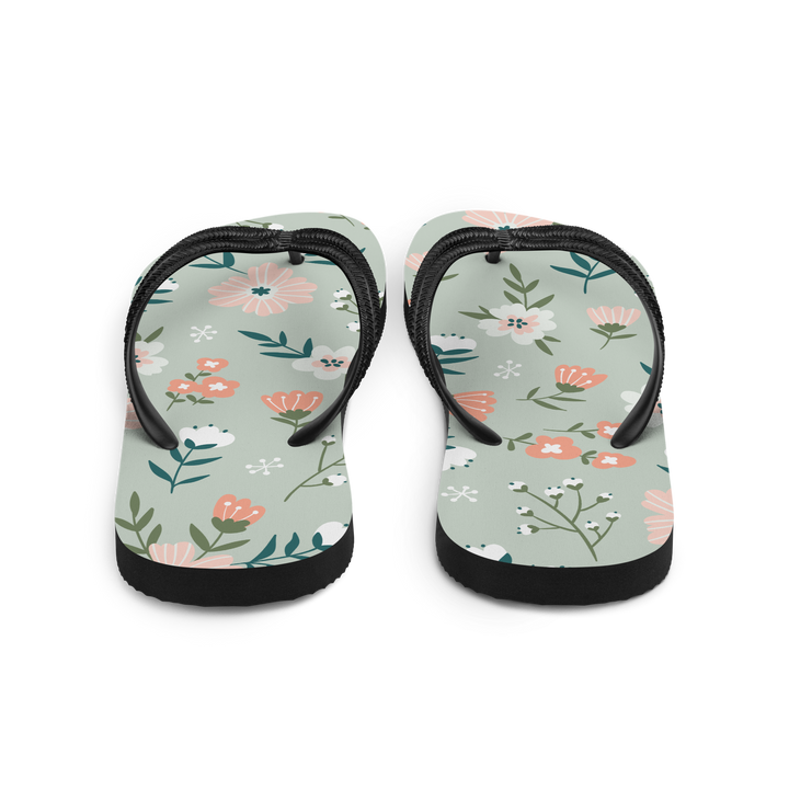 Valantomode | Women's Garden Floral Flip-Flops - Cushioned Comfort