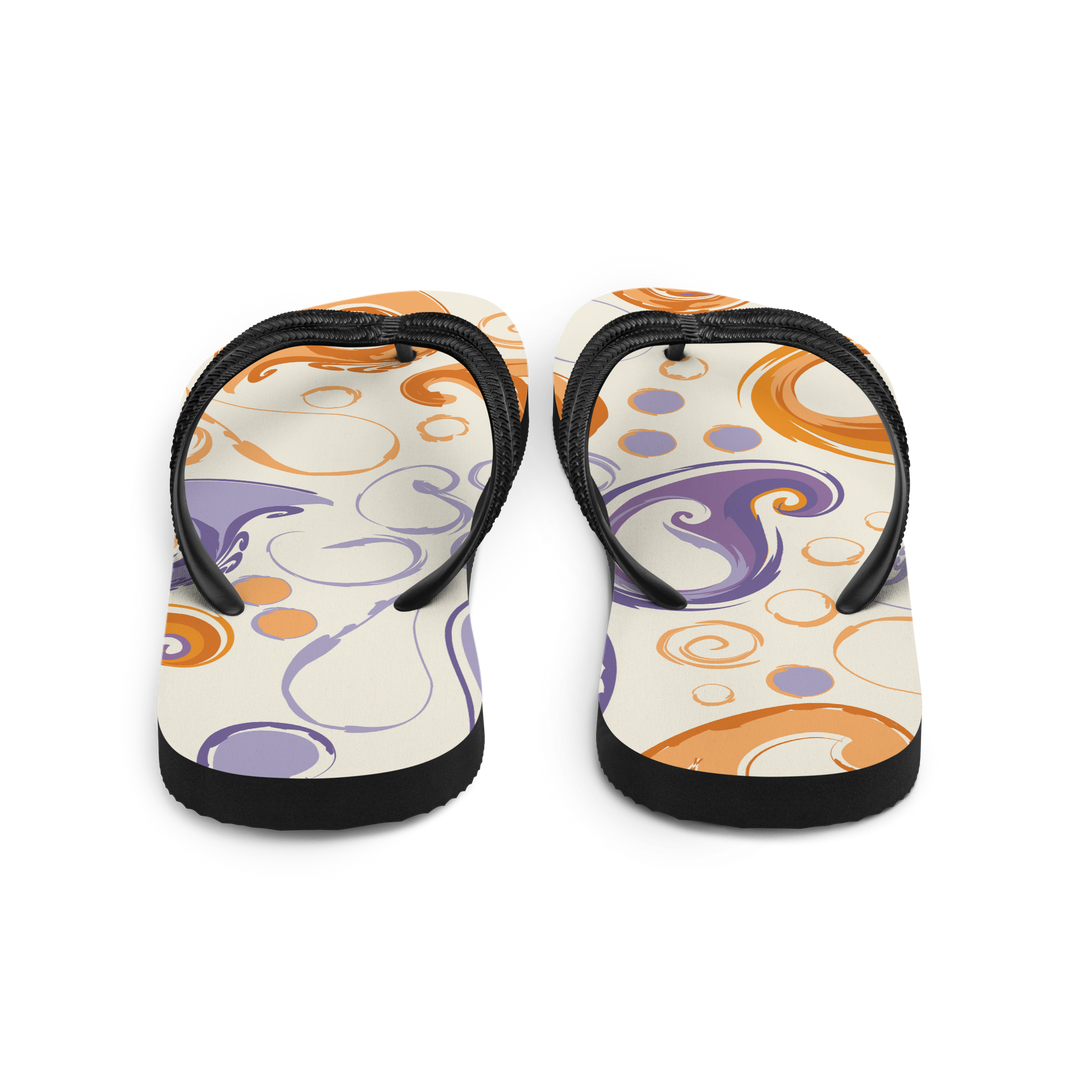 Valantomode | Women's Sunset Swirl Comfort Beach Flip-Flops