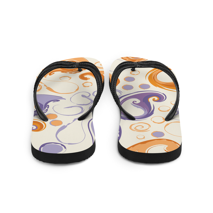 Valantomode | Women's Sunset Swirl Comfort Beach Flip-Flops
