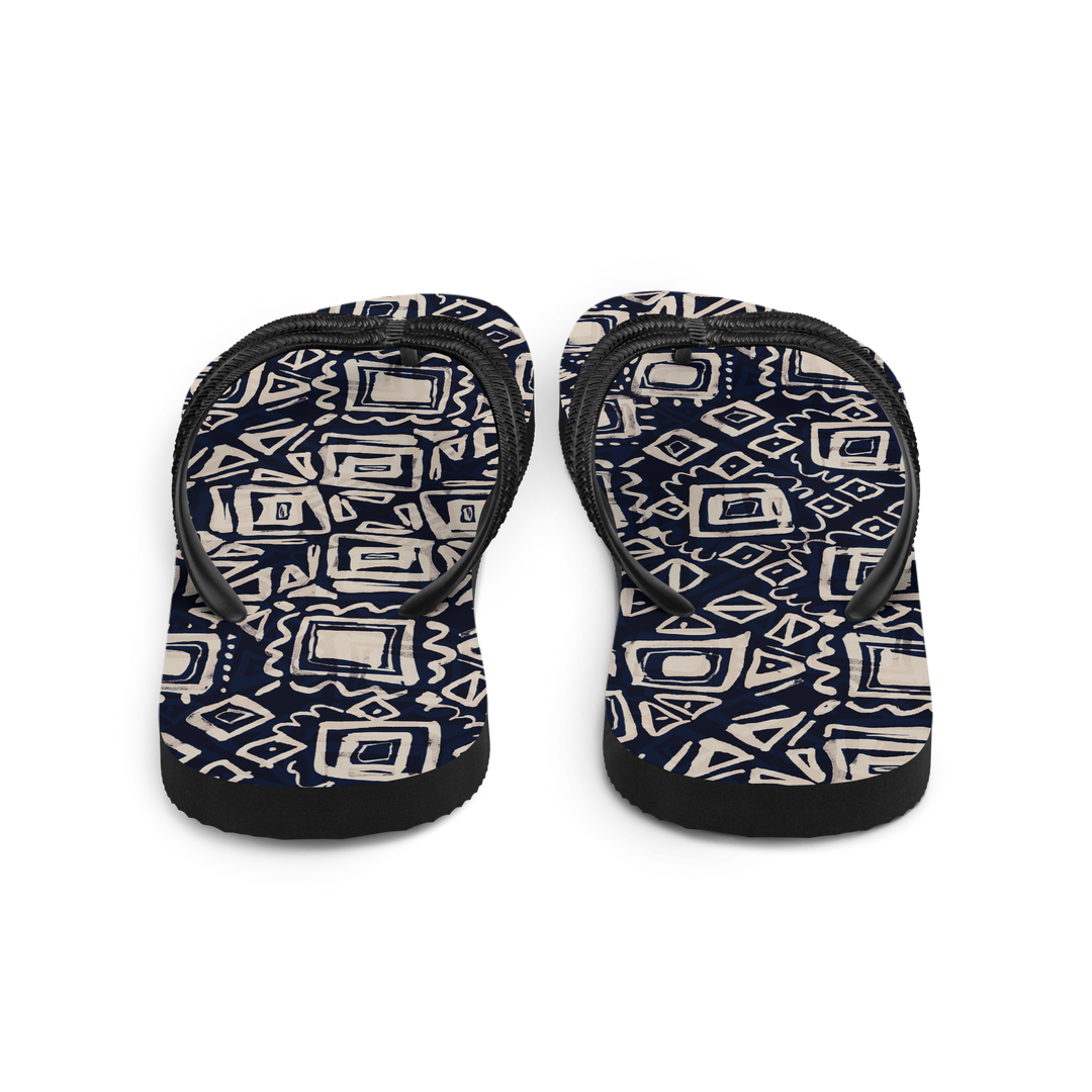 Valantomode | Women's Flip-Flops: Midnight Mosaic Beach Sandals