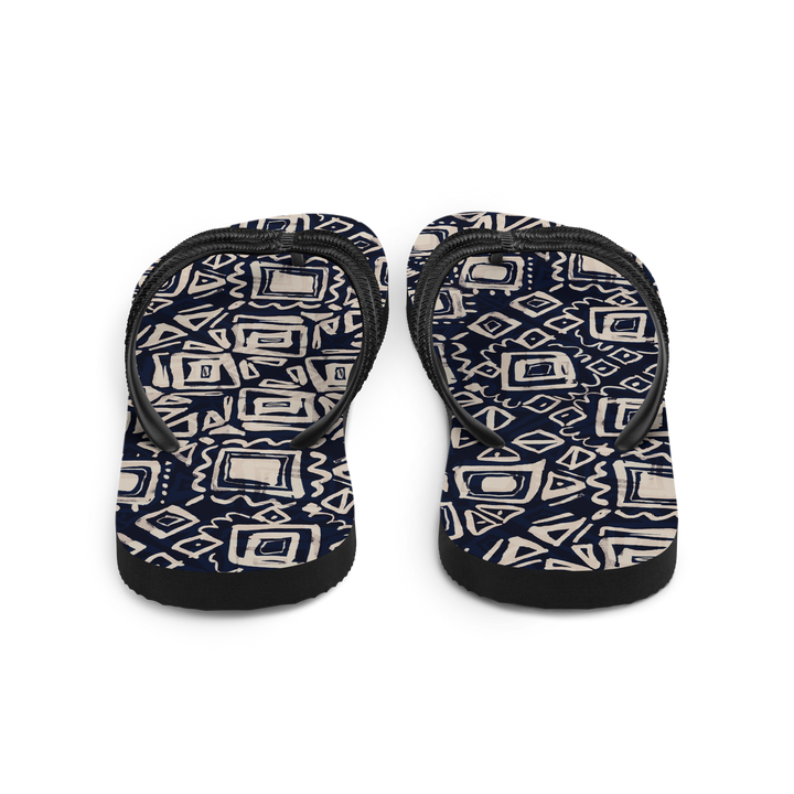 Valantomode | Women's Flip-Flops: Midnight Mosaic Beach Sandals